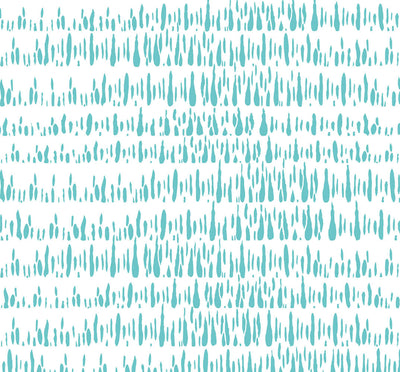 product image of Brush Marks Wallpaper in Teal and White from the Living With Art Collection by Seabrook Wallcoverings 566