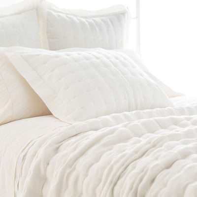 product image for brussels ivory quilted sham by annie selke q269se 1 11