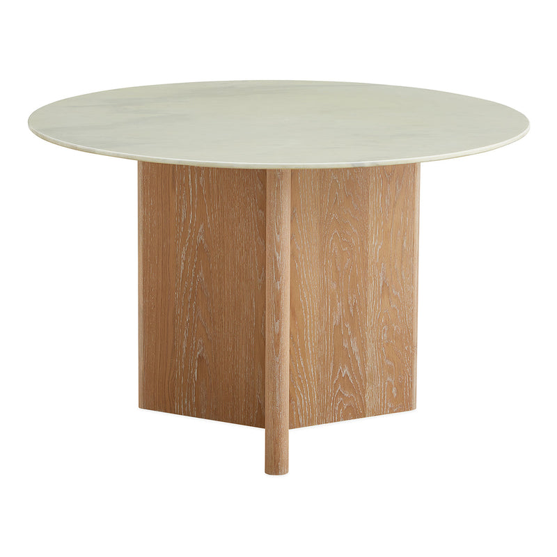 media image for Kit Brussels Y Base Cerused Oak White Marble Dining Table By Jonathan Adler Ja 33203 1 294