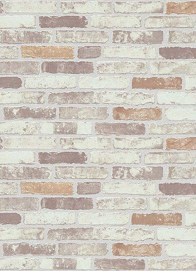 product image of sample bryce faux brick wallpaper in beige brown and creme design by bd wall 1 552