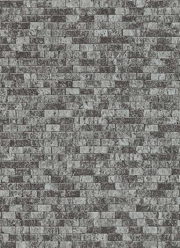 media image for Brynn Faux Brick Wallpaper in Black and Silver design by BD Wall 276