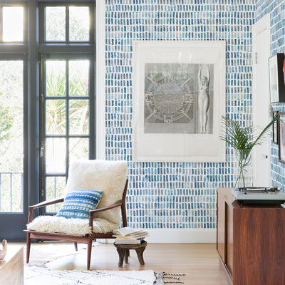 product image for Brynne Indigo Watercolor Wallpaper from the Scott Living II Collection by Brewster Home Fashions 25