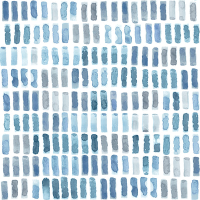 product image for Brynne Indigo Watercolor Wallpaper from the Scott Living II Collection by Brewster Home Fashions 0