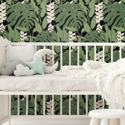product image for Bunaken Peel & Stick Wallpaper in Green and Black by RoomMates for York Wallcoverings 54