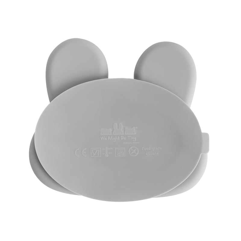 media image for bunny stickie plate grey 3 284