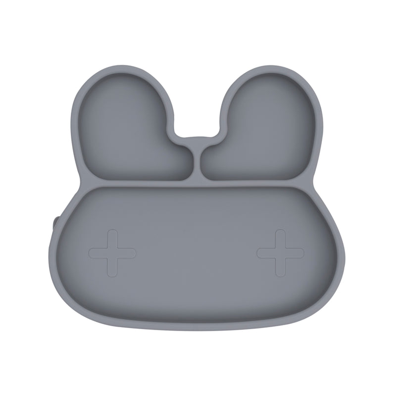 media image for bunny stickie plate grey 1 241