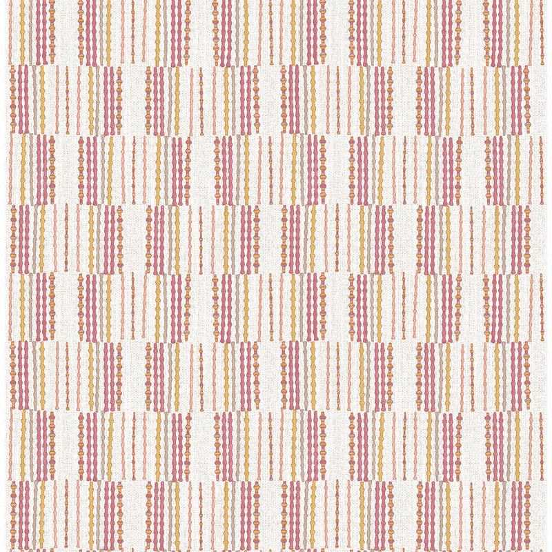 media image for Burgen Geometric Linen Wallpaper in Orange from the Bluebell Collection by Brewster Home Fashions 229