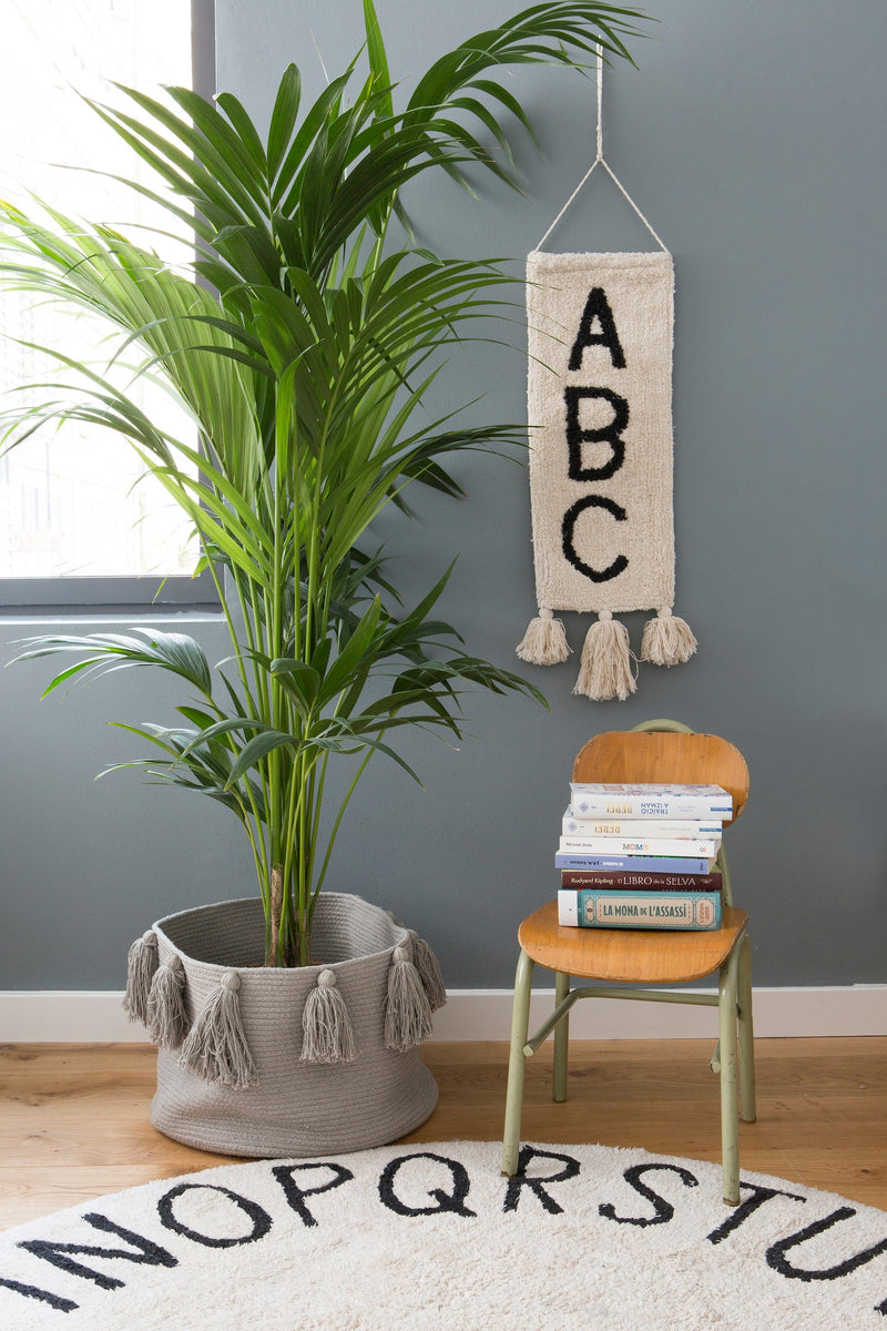 media image for round abc rug in natural black design by lorena canals 11 249