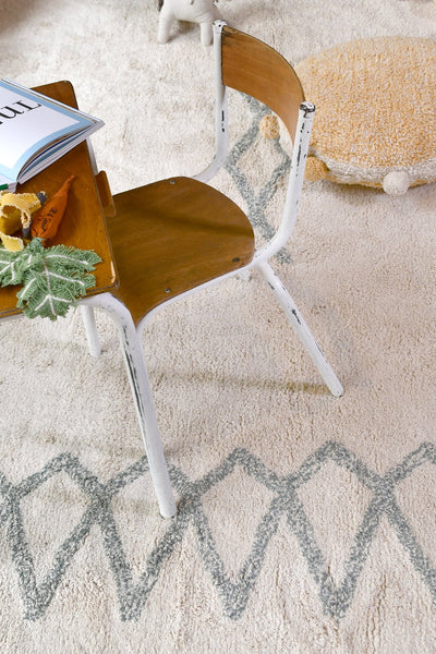 product image for atlas natural vintage blue washable rug by lorena canals c atlas nvb l 8 27