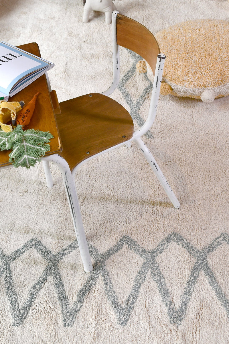 media image for atlas natural vintage blue washable rug by lorena canals c atlas nvb l 8 277