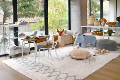 product image for atlas natural vintage blue washable rug by lorena canals c atlas nvb l 9 57