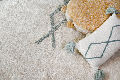 product image for atlas natural vintage blue washable rug by lorena canals c atlas nvb l 10 52