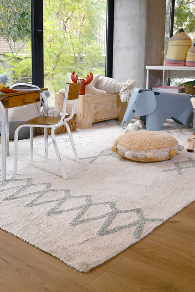 product image for atlas natural vintage blue washable rug by lorena canals c atlas nvb l 7 85