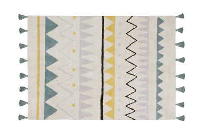 product image of Azteca Natural Rug in Vintage Blue design by Lorena Canals 531