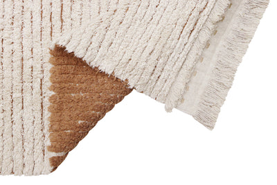 product image for reversible duetto toffee washable rug by lorena canals c duet tof r 3 92