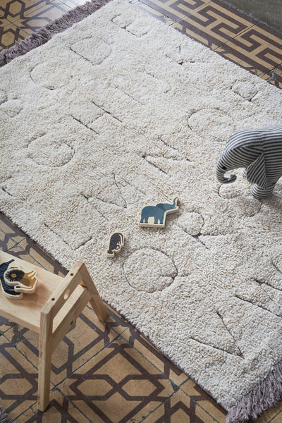 product image for rugcycled abc washable rug by lorena canals c ruc abc xs 9 51
