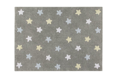 product image of tricolor stars washable rug in grey blue 1 552