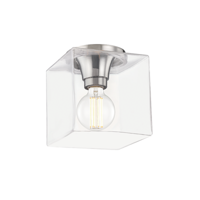 product image for grace 1 light flush mount by mitzi h284501r agb 6 55