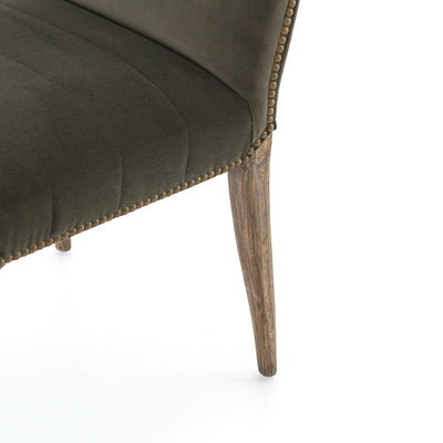 product image for Nate Dining Chair In Modern Velvet Loden 40