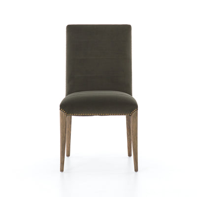 product image for Nate Dining Chair In Modern Velvet Loden 98