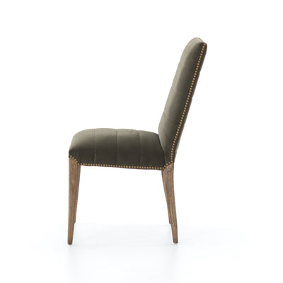 product image for Nate Dining Chair In Modern Velvet Loden 71