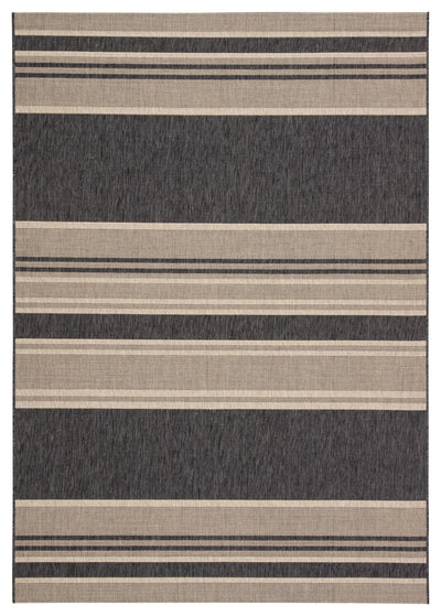 product image of Pilot Indoor/ Outdoor Stripe Gray & Beige Area Rug 535