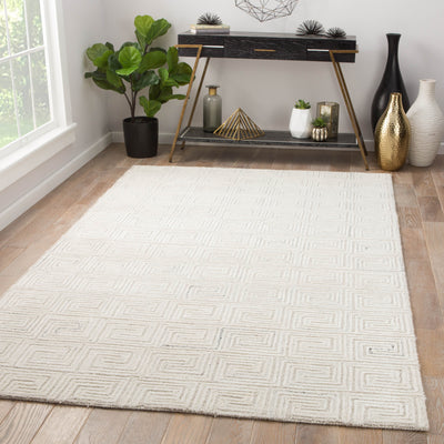 product image for harkness geometric rug in whisper white oatmeal design by jaipur 5 14