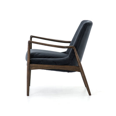 product image for Braden Chair In Modern Velvet Shadow 33
