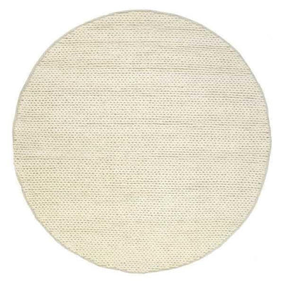 product image for Hand Woven Chunky Woolen Cable Rug in White design by Nuloom 75