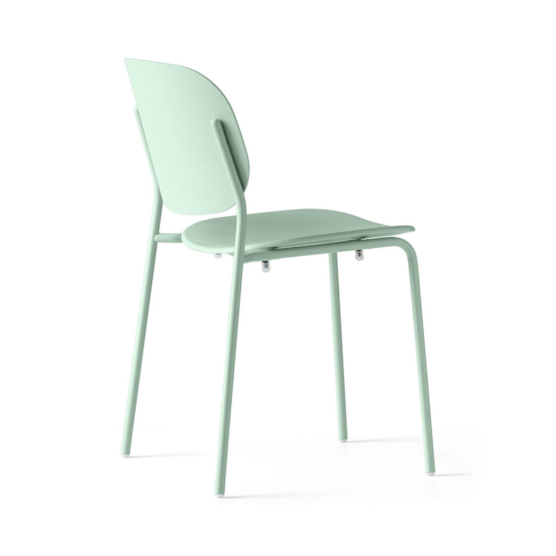 media image for yo matt thyme green metal chair by connubia cb198603008l08l00000000 4 211