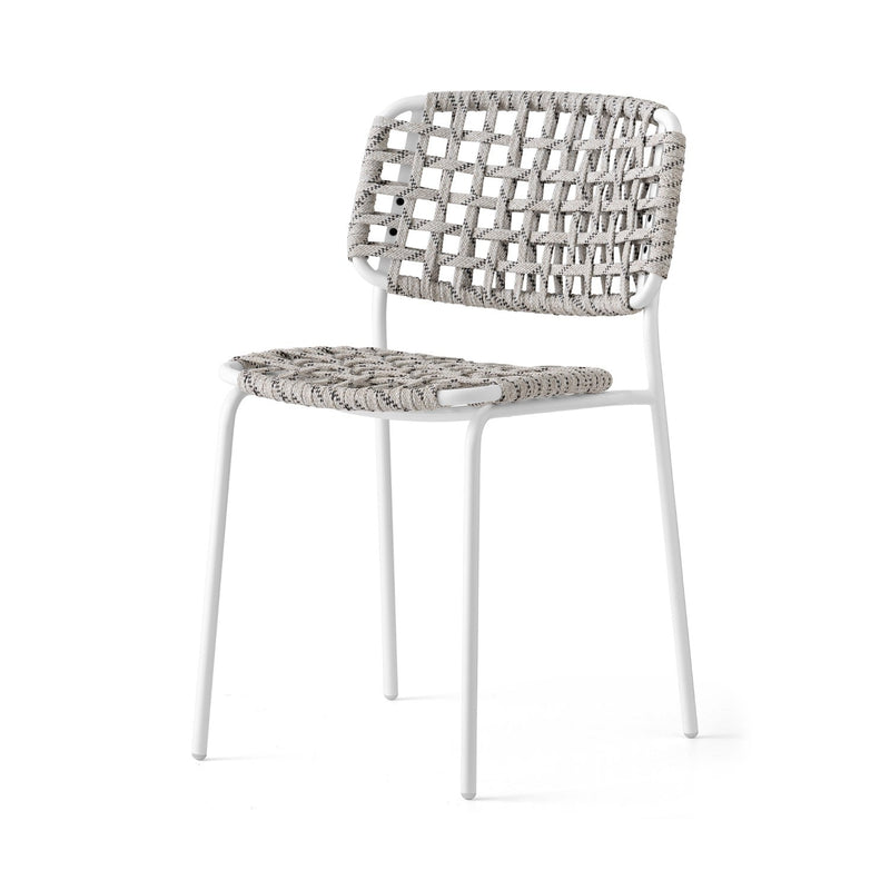 media image for yo matt optic white metal chair by connubia cb198603009401500000000 5 265