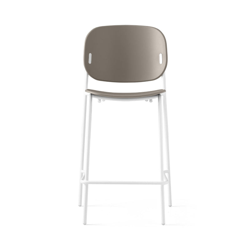 media image for yo optic white metal counter stool by connubia cb198700009401500000000 10 265