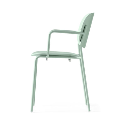 product image for yo matt thyme green metal armchair by connubia cb199103008l08l00000000 3 53