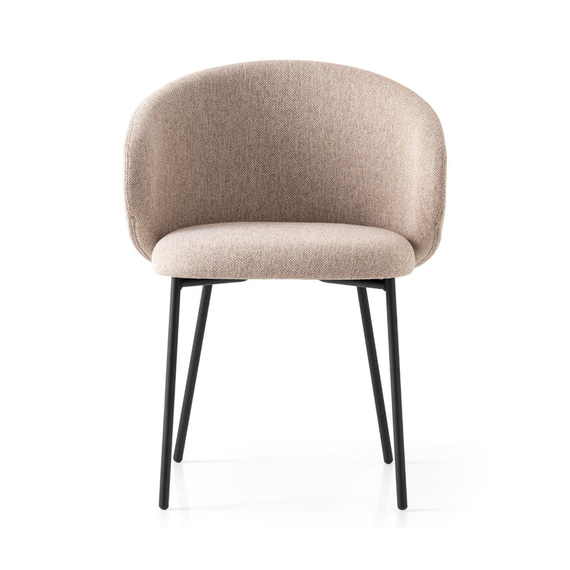 media image for tuka black metal armchair with metal legs by connubia cb1999000015slb00000000 6 255