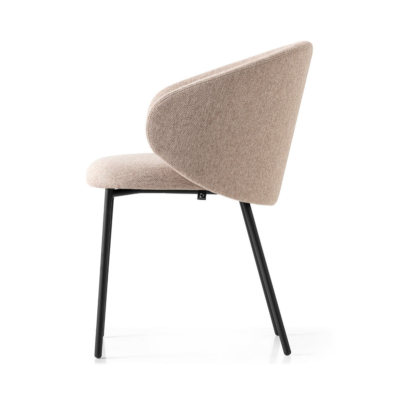 media image for tuka black metal armchair with metal legs by connubia cb1999000015slb00000000 7 25