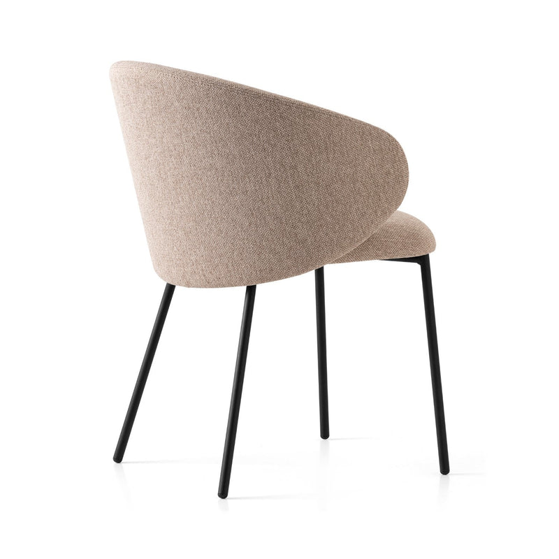 media image for tuka black metal armchair with metal legs by connubia cb1999000015slb00000000 8 296