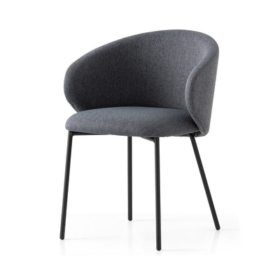 product image of tuka black metal armchair with metal legs by connubia cb1999000015slb00000000 1 579