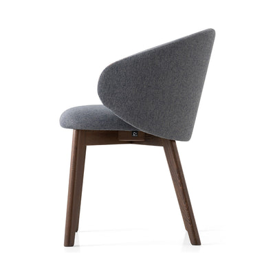 product image for tuka smoke beechwood armchair with wood legs by connubia cb2117000012slb00000000 3 72