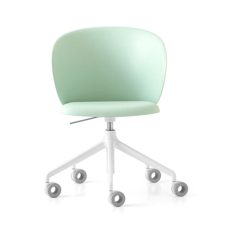 media image for tuka optic white aluminum swivel office chair by connubia cb2126000094slb00000000 46 231