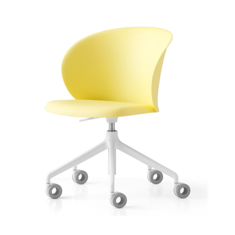 media image for tuka optic white aluminum swivel office chair by connubia cb2126000094slb00000000 33 285