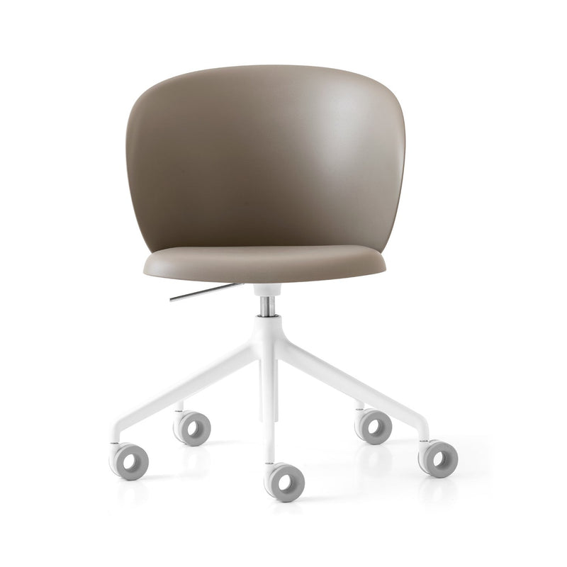media image for tuka optic white aluminum swivel office chair by connubia cb2126000094slb00000000 42 258