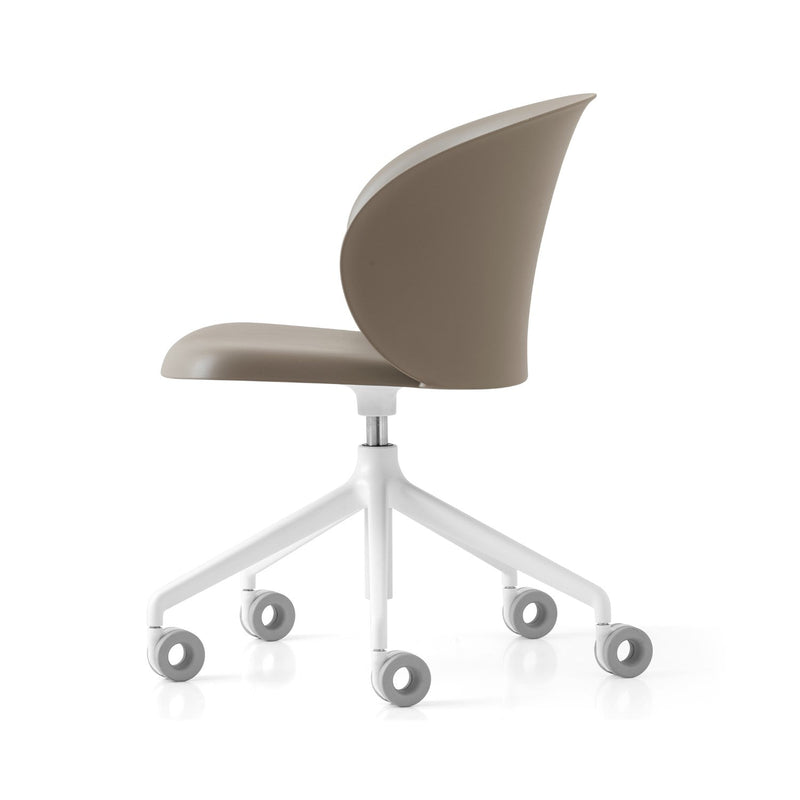 media image for tuka optic white aluminum swivel office chair by connubia cb2126000094slb00000000 43 283