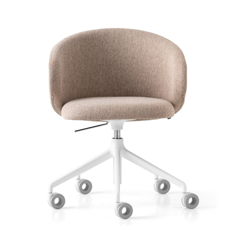media image for tuka optic white aluminum swivel office chair by connubia cb2126000094slb00000000 26 245