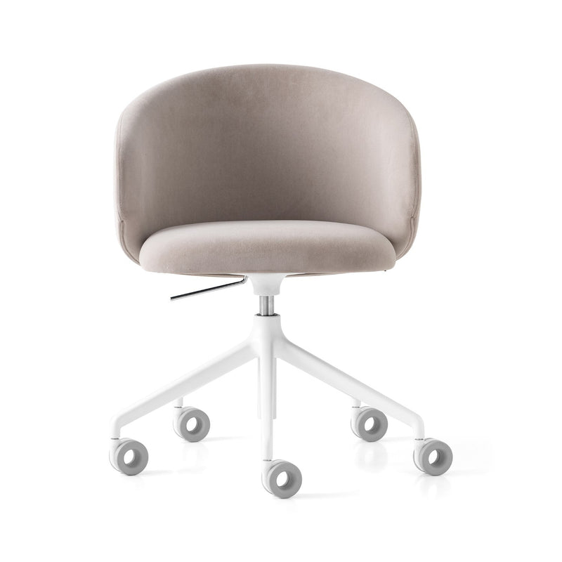 media image for tuka optic white aluminum swivel office chair by connubia cb2126000094slb00000000 22 241