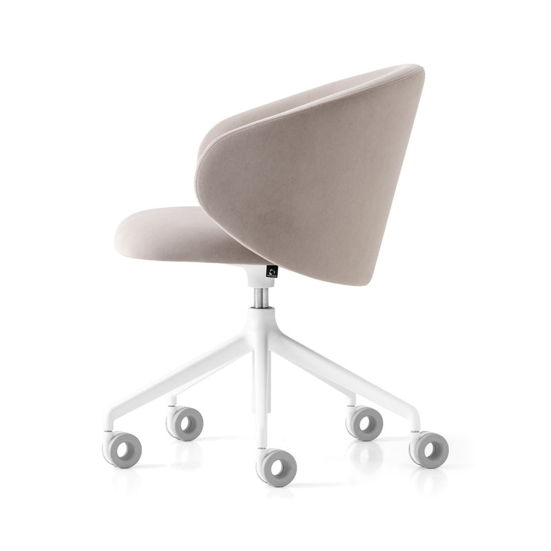 media image for tuka optic white aluminum swivel office chair by connubia cb2126000094slb00000000 23 231