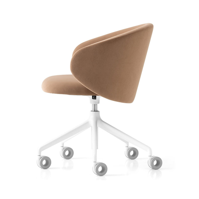 media image for tuka optic white aluminum swivel office chair by connubia cb2126000094slb00000000 7 280