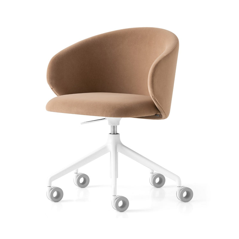 media image for tuka optic white aluminum swivel office chair by connubia cb2126000094slb00000000 5 285
