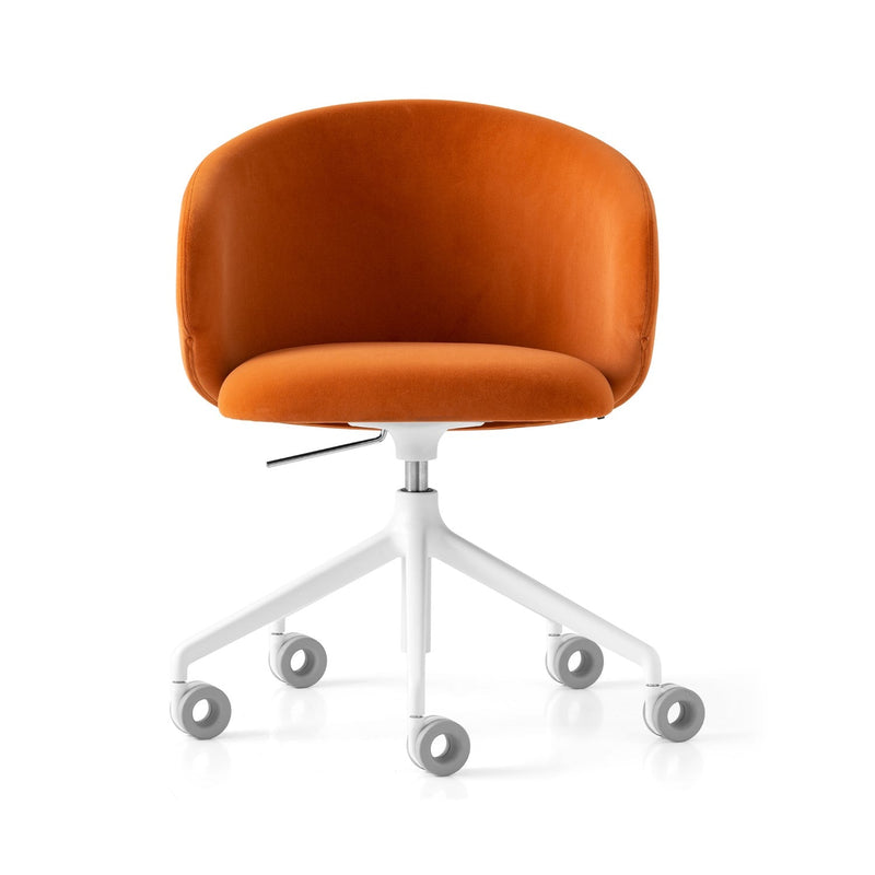 media image for tuka optic white aluminum swivel office chair by connubia cb2126000094slb00000000 18 290