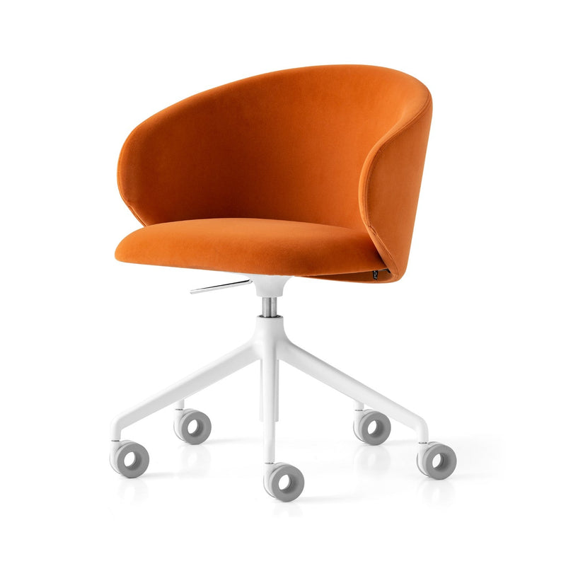 media image for tuka optic white aluminum swivel office chair by connubia cb2126000094slb00000000 17 249