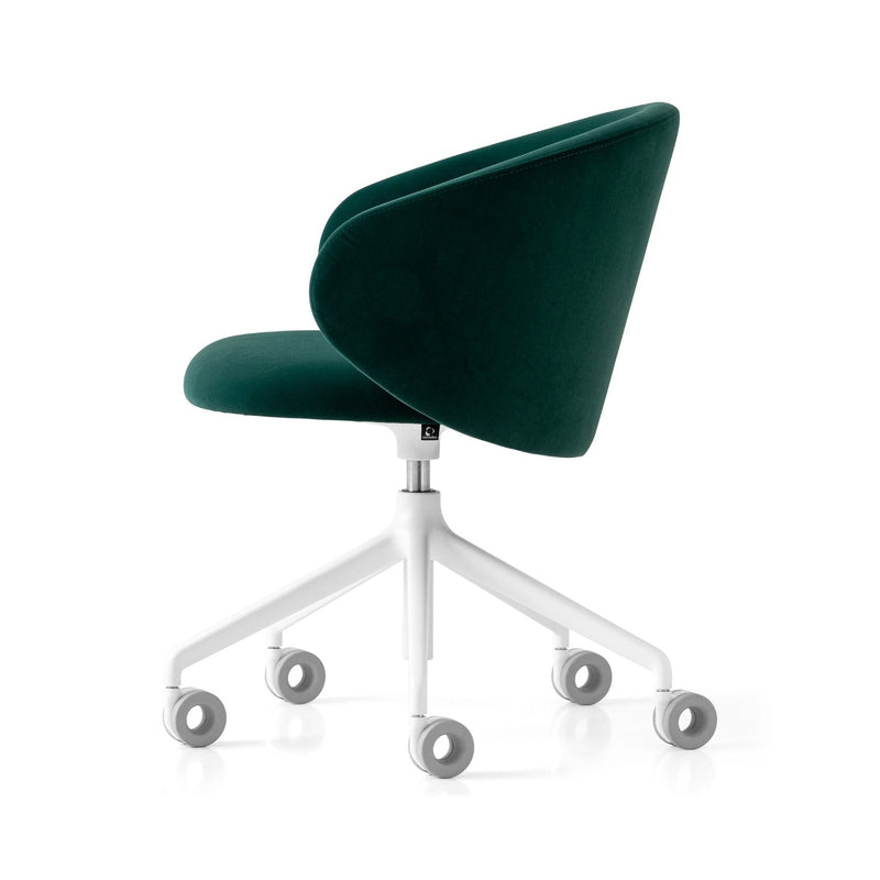 media image for tuka optic white aluminum swivel office chair by connubia cb2126000094slb00000000 11 231